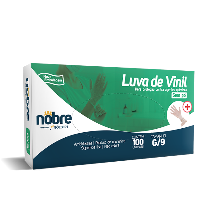 Luva de Segurança em Vinil G – Nobre – Caixa com 100und