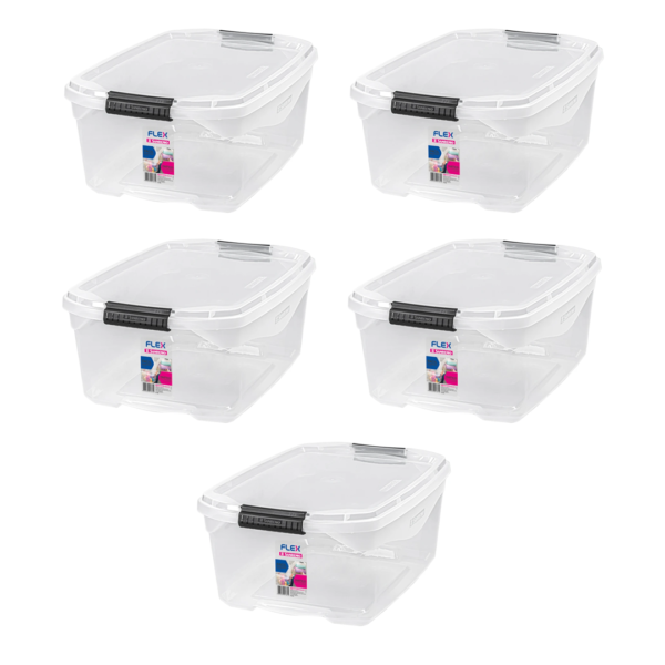 Kit 5 Organizador 20 Litros Flex