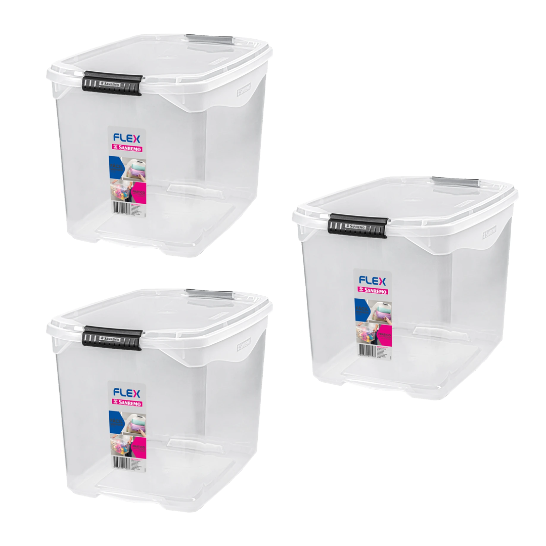 Kit 3 Organizador 36 Litros Flex – Sanremo